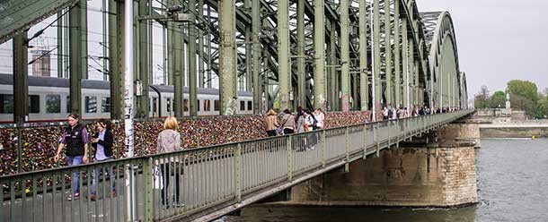 Hohenzollernbrücke in Köln Hohenzollernbrücke in Köln