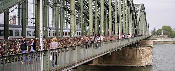 Hohenzollernbrücke in Köln