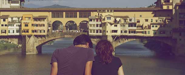 Liebespaar am Ponte Vecchio