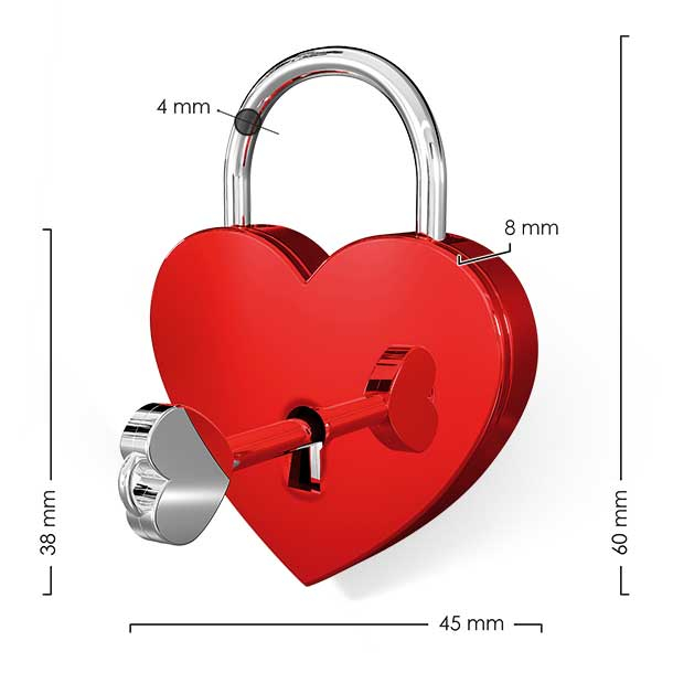 Herz-Liebesschloss Rot