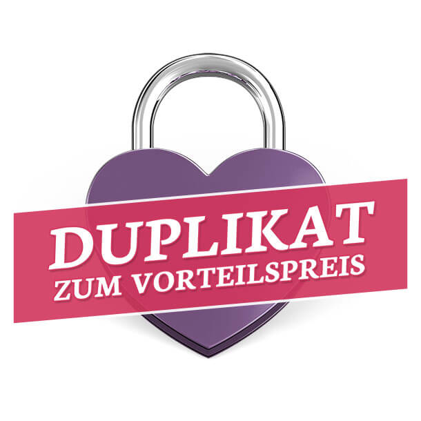 Mini Herz-Liebesschloss Duplikat Lila