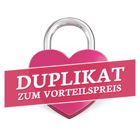 Mini Herz-Liebesschloss Duplikat Pink
