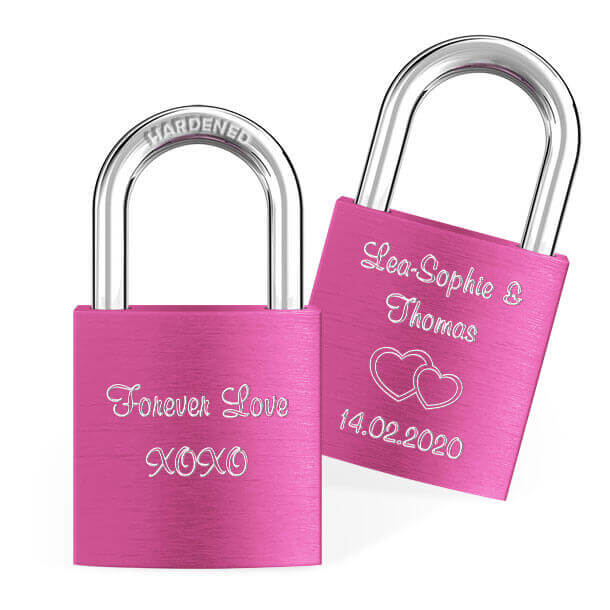 Liebesschloss Pink
