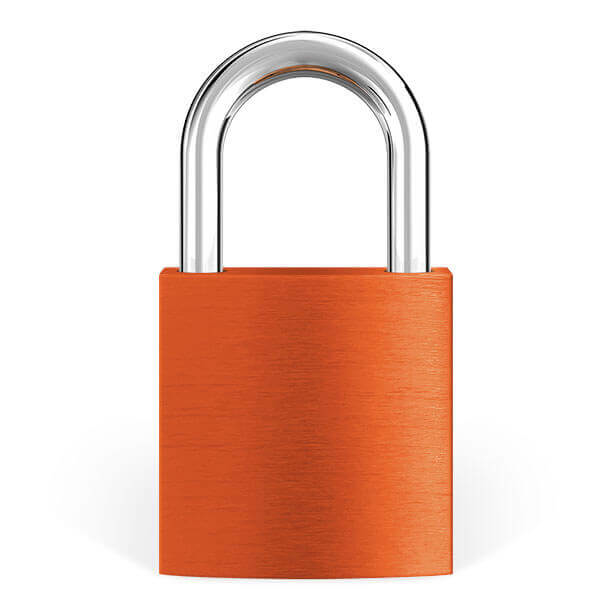 Liebesschloss Orange